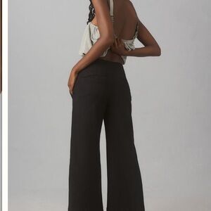 Pilcro Black Wide-Leg Chino Pants